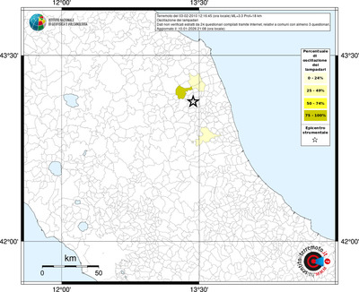 Mappa territorio comunale con almeno 3 questionari