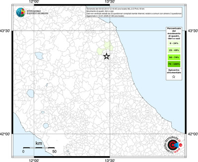 Mappa territorio comunale con almeno 3 questionari
