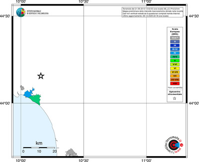 Mappa EMS - territori località