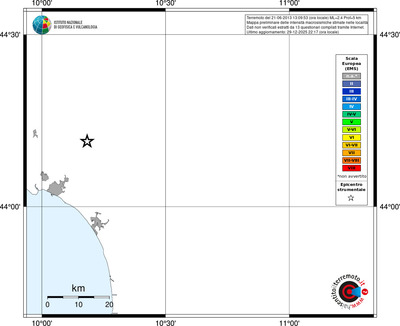 Mappa EMS - territori località