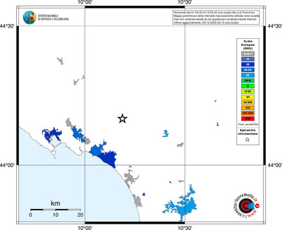 Mappa EMS - territori località