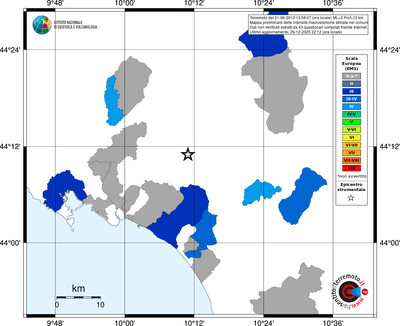Mappa EMS - territori comuni