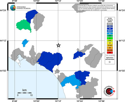 Mappa EMS - territori comuni