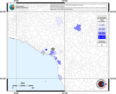 Mappa territorio comunale con almeno 3 questionari