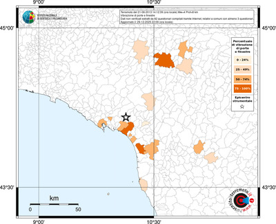 Mappa territorio comunale con almeno 3 questionari