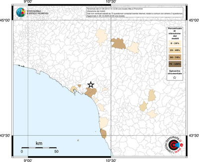 Mappa territorio comunale con almeno 3 questionari