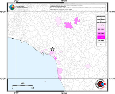Mappa territorio comunale con almeno 3 questionari