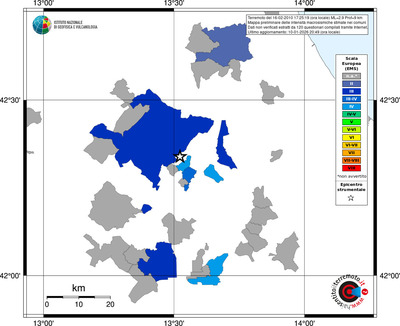 Mappa EMS - territori comuni