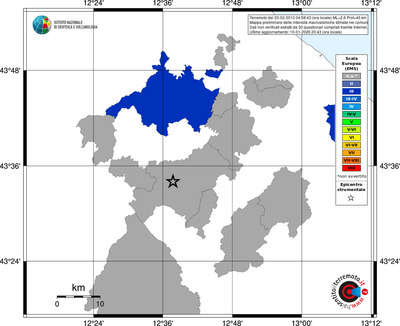 Mappa EMS - territori comuni