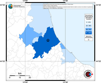 Mappa territorio comunale con almeno 3 questionari