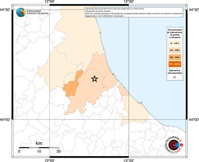 Mappa territorio comunale con almeno 3 questionari