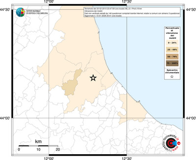 Mappa territorio comunale con almeno 3 questionari