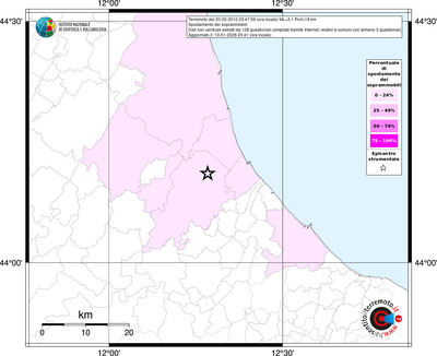 Mappa territorio comunale con almeno 3 questionari