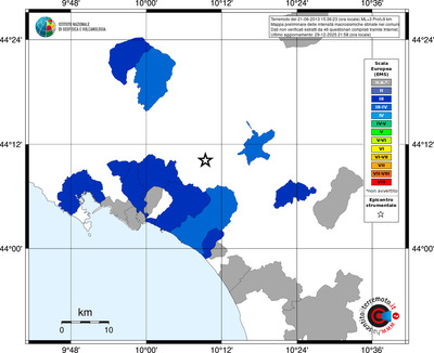 Mappa EMS - territori comuni