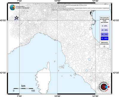 Mappa territorio comunale con almeno 3 questionari