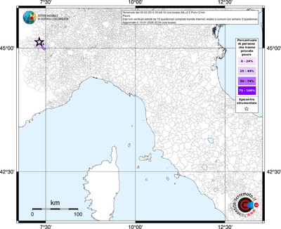 Mappa territorio comunale con almeno 3 questionari