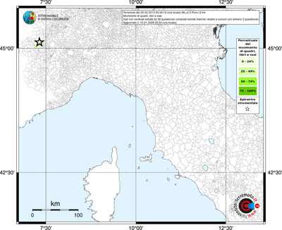 Mappa territorio comunale con almeno 3 questionari