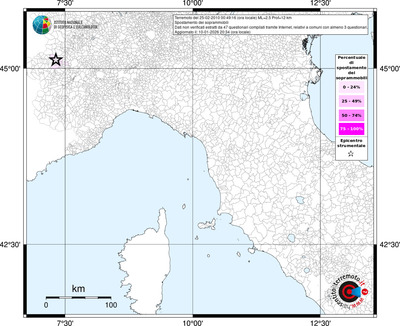 Mappa territorio comunale con almeno 3 questionari