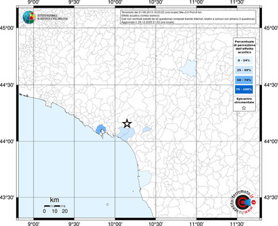 Mappa territorio comunale con almeno 3 questionari
