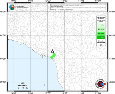 Mappa territorio comunale con almeno 3 questionari