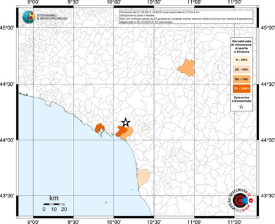 Mappa territorio comunale con almeno 3 questionari