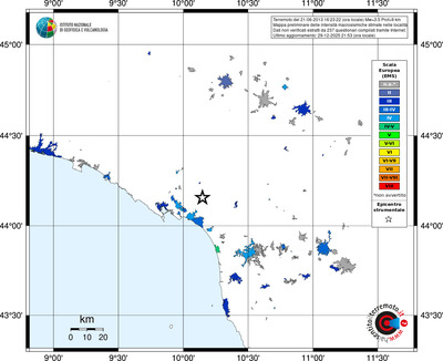 Mappa EMS - territori località