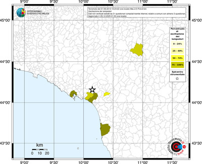 Mappa territorio comunale con almeno 3 questionari