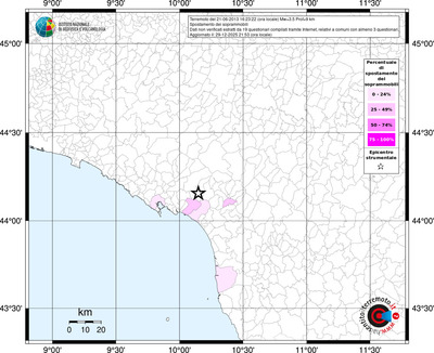 Mappa territorio comunale con almeno 3 questionari