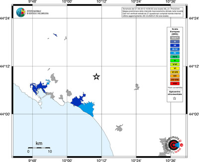 Mappa EMS - territori località