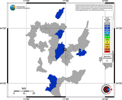 Mappa EMS - territori comuni