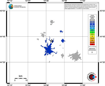 Mappa EMS - territori località
