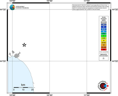 Mappa EMS - territori località