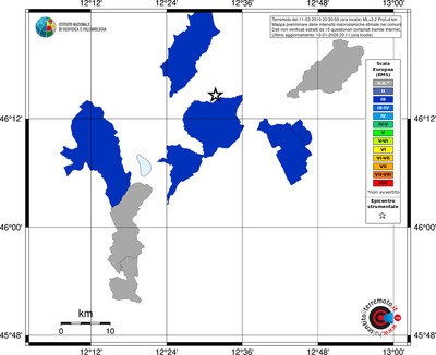 Mappa EMS - territori comuni