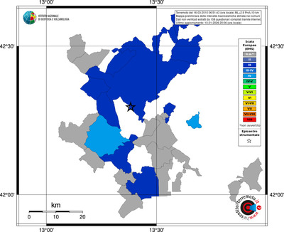 Mappa EMS - territori comuni