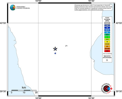 Mappa EMS - territori località