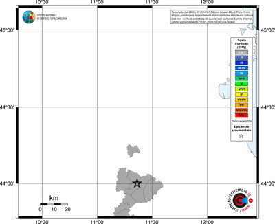 Mappa EMS - territori comuni