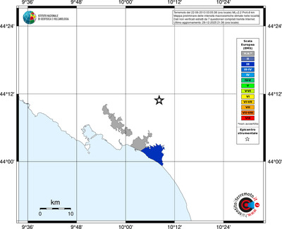 Mappa EMS - territori località