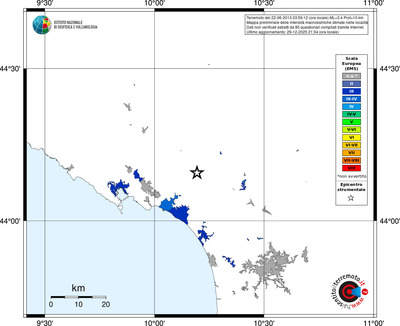 Mappa EMS - territori località