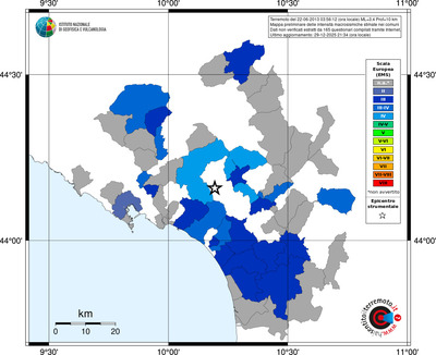 Mappa EMS - territori comuni