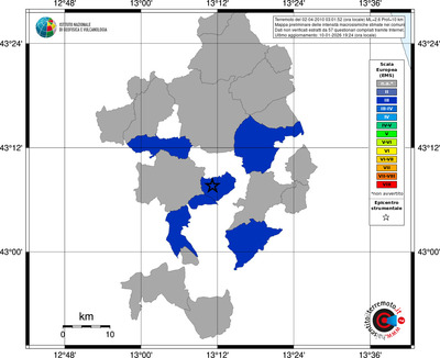 Mappa EMS - territori comuni