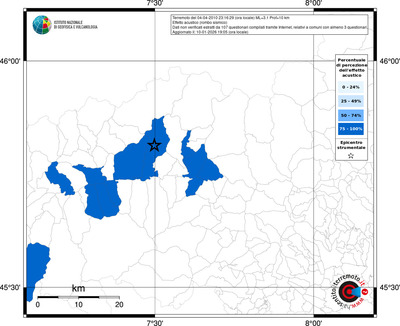 Mappa territorio comunale con almeno 3 questionari