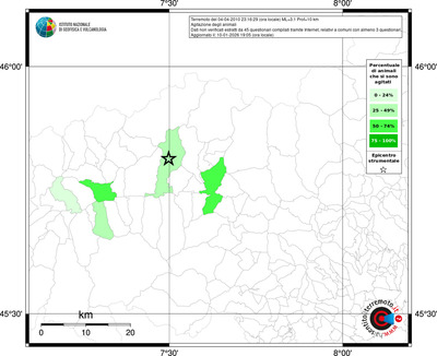 Mappa territorio comunale con almeno 3 questionari