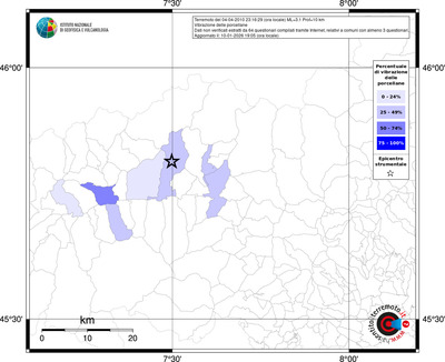 Mappa territorio comunale con almeno 3 questionari