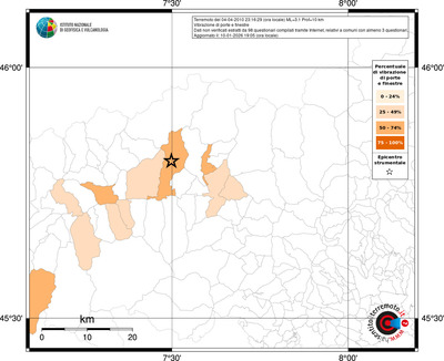 Mappa territorio comunale con almeno 3 questionari
