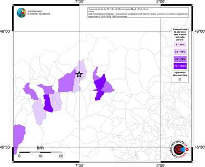Mappa territorio comunale con almeno 3 questionari