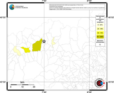 Mappa territorio comunale con almeno 3 questionari
