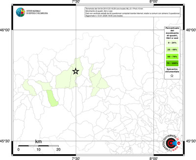 Mappa territorio comunale con almeno 3 questionari