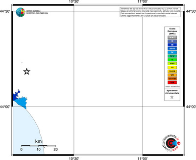 Mappa EMS - territori località