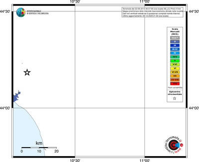 Mappa MCS - territori località