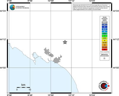 Mappa EMS - territori località